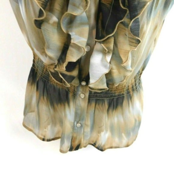 Speak 2 Me Ruffled Sleeve Front Top Med - Picture 9 of 12